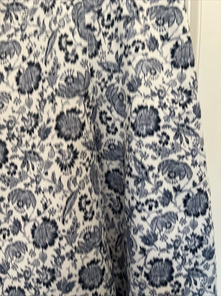 Cremieux Women’s 12 Flat Front Flared Shorts Blue Floral Cotton Lined So Pretty! - Imagem 2 de 4