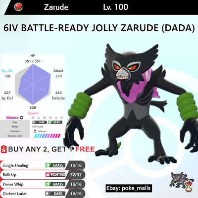 Pokemon Sword and Shield // 6IV EVENT // Unreleased ZARUDE -  Denmark