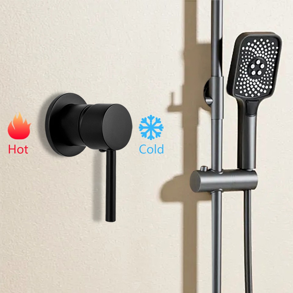 Wall Mount Shower Faucet Control Valve Bath Mixer Bathroom Water Tap