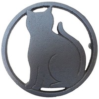 Black Cat Metal Trivet With Feet For Kitchen Or Dining Table - Cast Iron - 5.6-i on sale Black Cat Metal Trivet With Feet For Kitchen Or Dining Table - Cast Iron - 5.6-i on sale