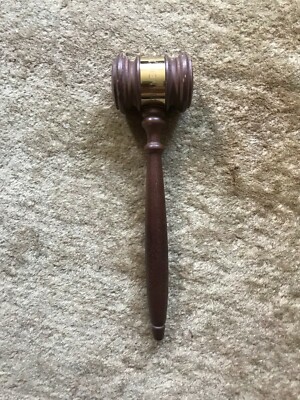 Vintage Hardwood Wooden Hammer Gavel for Connecticut Sand Dollers Doll club 9''L