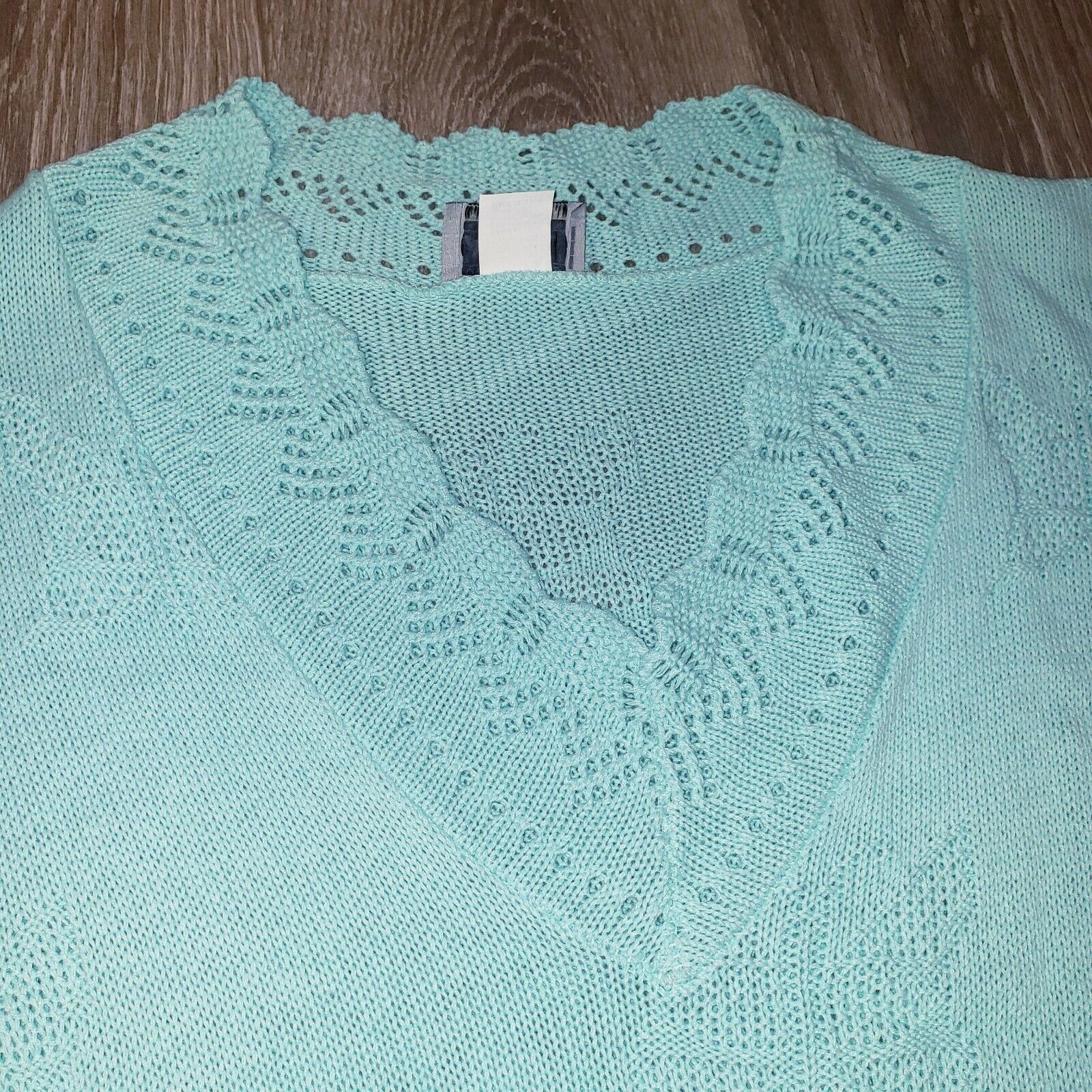 Vintage Adele Knitwear Crochet Grandma Sweater V-… - image 3