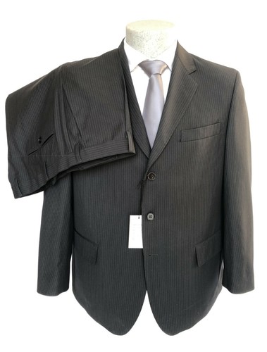 Abito uomo grigio scuro a righe, misure CALIBRATE (CONFORMATE) DROP 0, -70%  | eBay