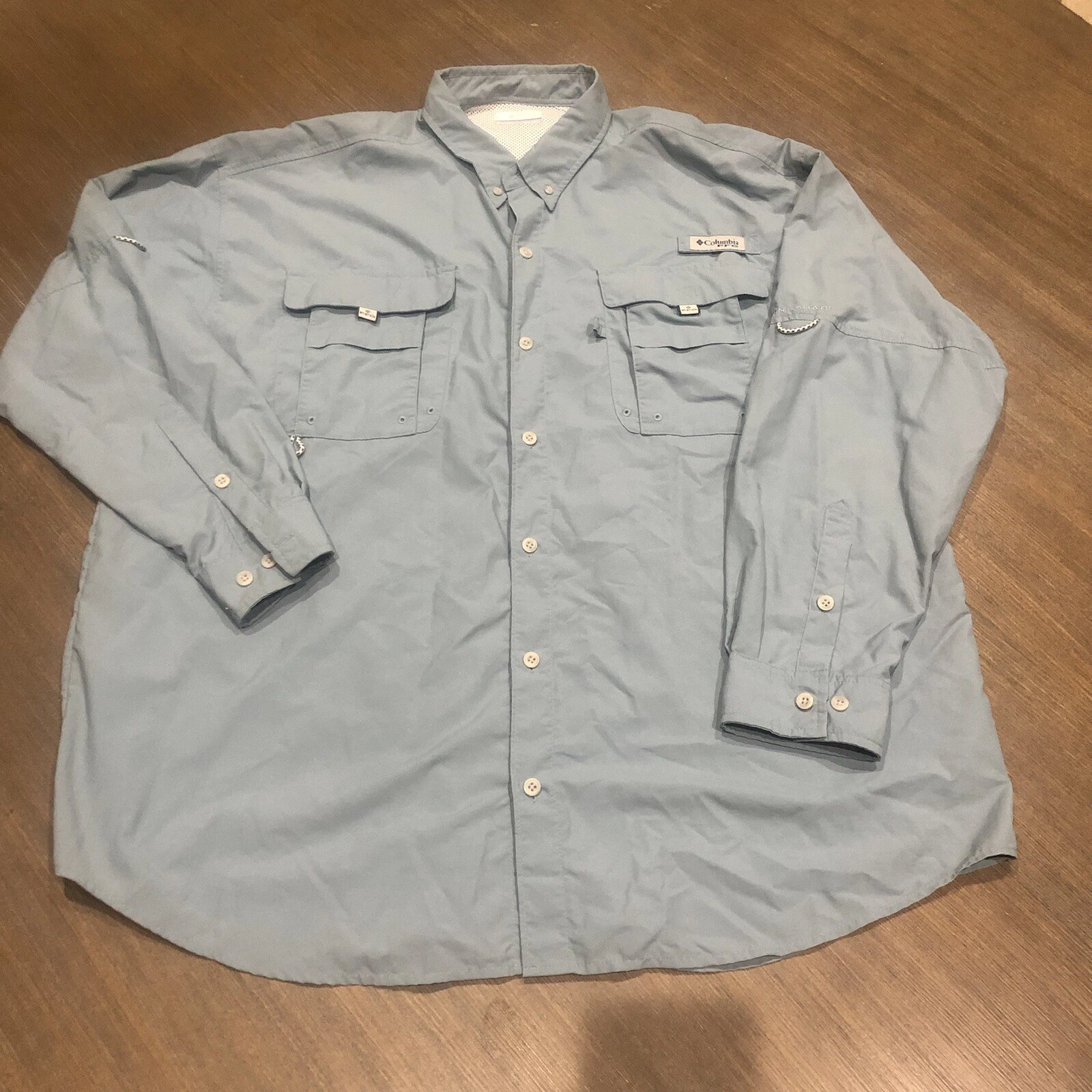columbia pfg long sleeve shirt xxl Blue EC - Hiking - Outdoor Shirt