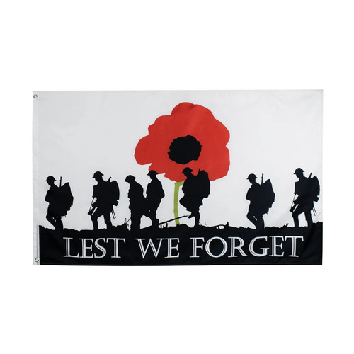 90X150 Cm Remembrance Day Flag Flower Military Army Armed Forces Lest We Forget - Picture 10 of 14