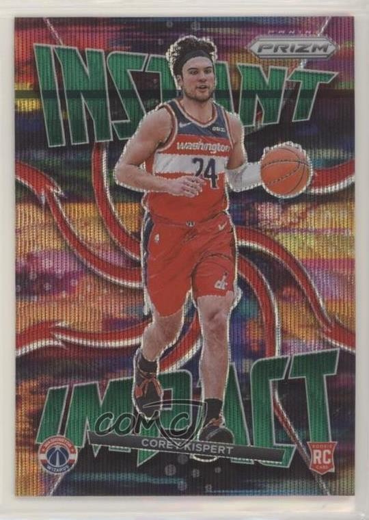 2021-22 Panini Prizm Instant Impact Green Wave Corey Kispert #14 Rookie RC 0c4o