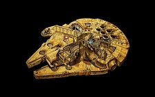 Star Wars millennium falcon vehicle art han solo Custom Gaming Mat Desk 4249