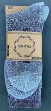 Fun Toes Wool Socks Men's 50 Merino Wool Size 8-12 Two Pairs