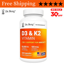 Dr. Berg  s Nutritionals 100mg Vitamin D3  K2 Supplement - 120 Capsules