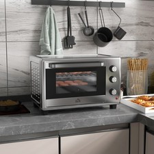 30L Mini Oven, Countertop Toaster Oven w/ Adjustable Temperature, Timer, 1600W