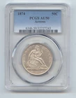 1874 Arrows at Date Seated Liberty Half Dollar, PCGS AU-50