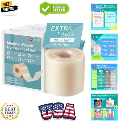 Hydrocolloid Roll for Wound Care - Cut-to-Size, Hydrocolloid Patch Bandages w...