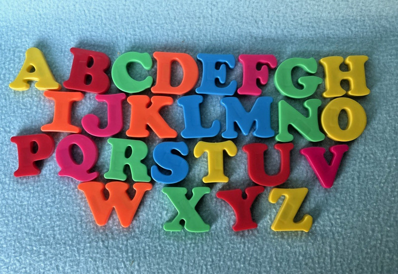 26 Magnetic Plastic Letters about 1-1/2 In high