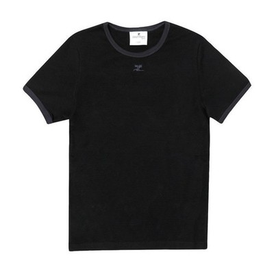 Courreges Damen Kurzarm T-Shirt 151104038