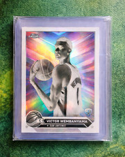 Topps 2023-24 Chrome Victor Wembanyama Rookie Card #1 Negative Refractor Spurs