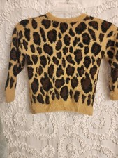 Hayden Girls size Medium leopard print sweater soft girly cozy