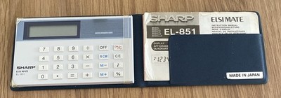 Sharp Elsi Mate Taschenrechner im Kreditkartenformat EL-851 funktionstüchtig Vintage