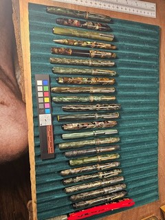 LOT 21 Vintage Fountain Pens 1 Pencil GREEN Free Shop WOWZERS!