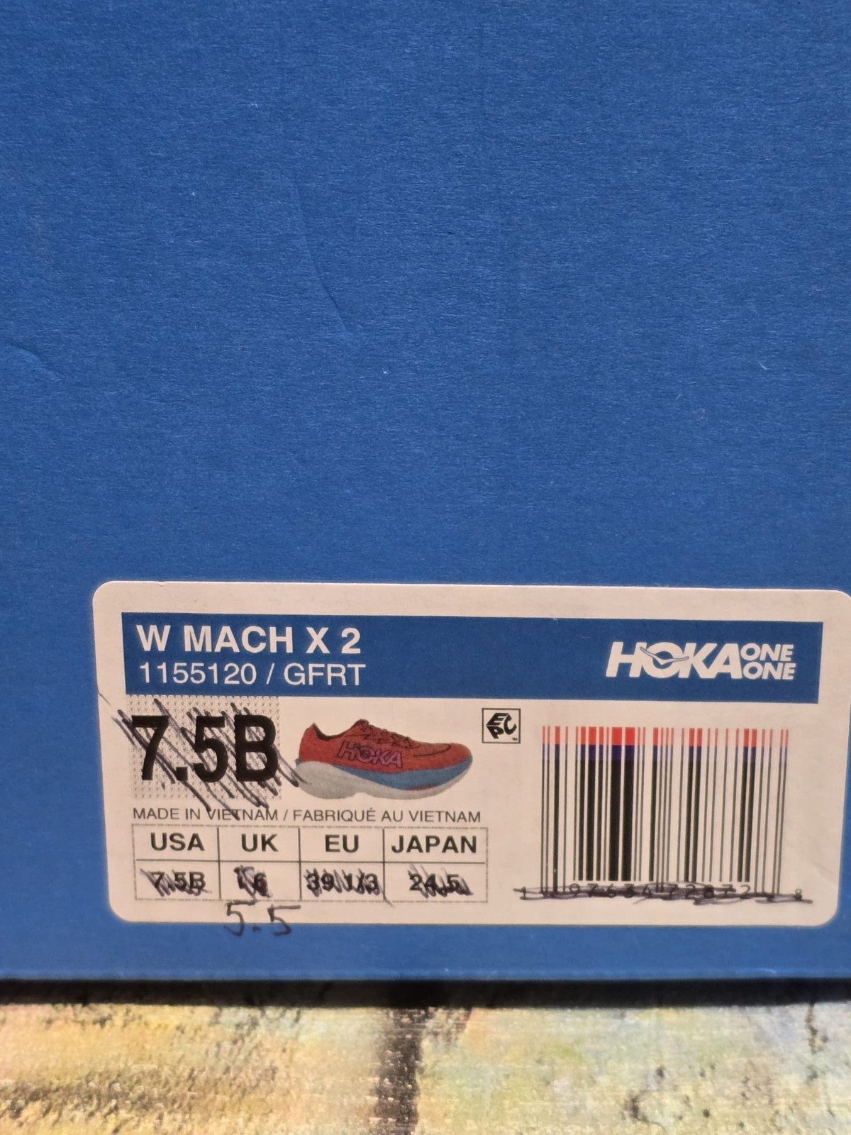 Hoka One One Mach X 2 Racing Road Shoes UK 5.5 Women's RRP £ 170 Grapefruit image 7