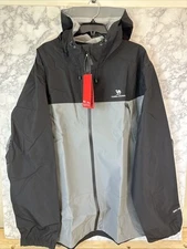 CAMEL CROWN Snow Waterproof Ski Jacket Hood Windproof Blk Grey 3XL Single Layer
