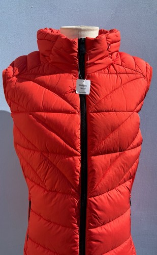 Bernardo Plus Solid Women's Quilted Puffer Packable Hooded Orange Vest Size 3X - Picture 11 of 17