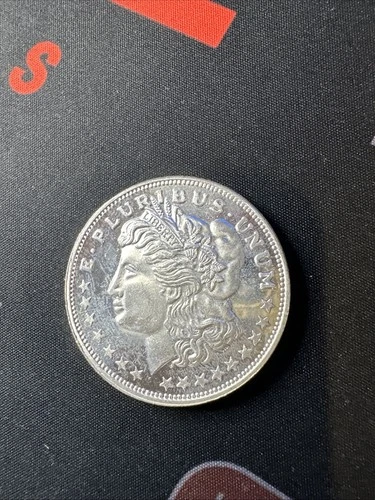 Vintage Morgan 1 Troy Ounce .999 Fine Silver Round Trade Unit 31.1 grams Oz (C)