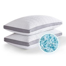 Meoflaw Cooling Pillows Queen Size Set of 2 Shredded Memory Foam Bed Pillow