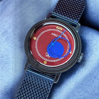 #ad #ad Raketa Copernicus Red Vintage Soviet Mechanical Men#x27;s Watch 1990s Sun Dial Rare $257.00