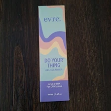 Evre Do Your Thing AHA & BHA Gel Face Wash Cleanser Oil Control 3.4 Fl Oz S3