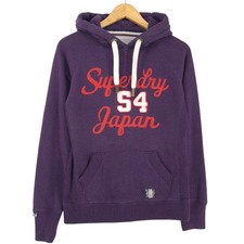 Vintage Superdry Hoodie Pullover Sweatshirt Women Purple Cr6 Size S