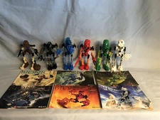 Lego BIONICLE VINTAGE TOA MATA 8531 8532 8533 8534 8535 8536 complete set books