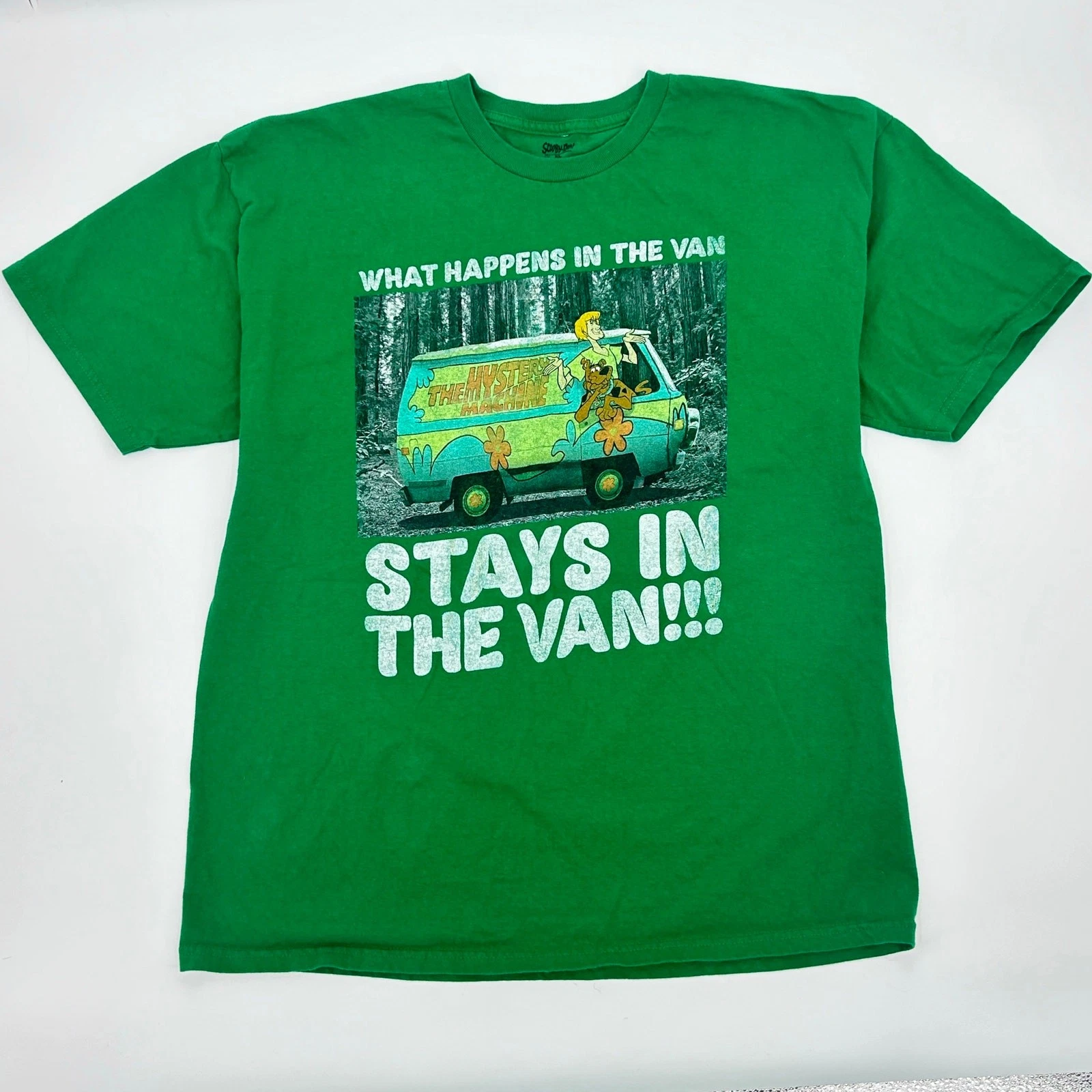 Scooby-Doo T Shirt Men’s Retro Casual Graphic Cartoon Funny Nostalgia Green XL