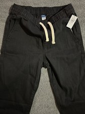 Old Navy Boys Youth Sz L 10/12 Black Ripstop Outdoor Pants Tech Straight
