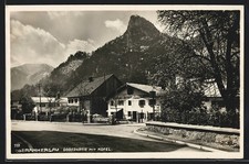 Ansichtskarte Oberammergau, Dorfpartie mit Kofel 1935 