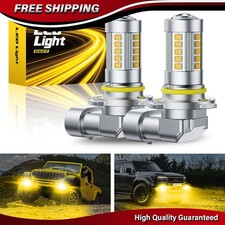 9006 Hb4 Led Fog Driving Light Bulbs Amber Yellow Super Bright Canbus Error Free