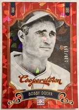BOBBY DOERR 2012 PANINI Cooperstown CARD#77 RED CRYSTAL #138/399