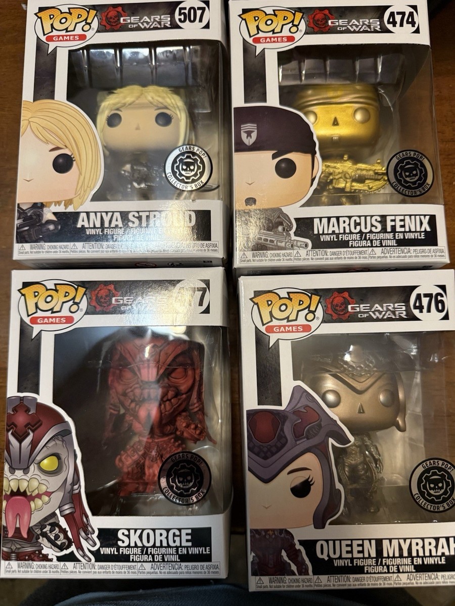 Gears of War Funko Pop Collectors Box Gamestop OPENED Anya, Skorge, Marcus,  Myrr