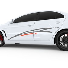 Auto Seitenstreifen | 190 cm | Motorsport Dekor | Tuning Aufkleber | N6D03GV
