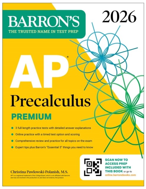 AP Precalculus Premium 2026 Prep Book with 3 Practice Tests   PAPERBACK
