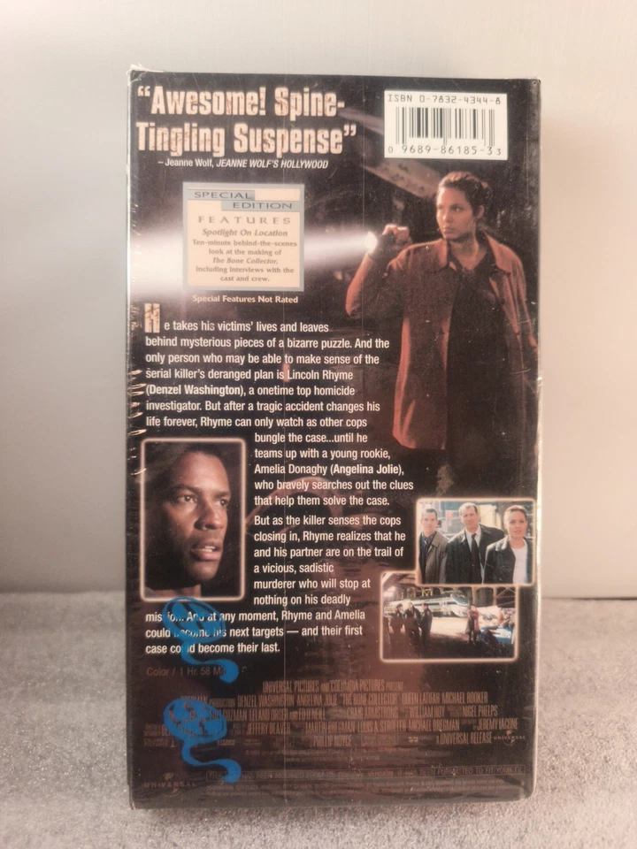 The Bone Collector (VHS, 2000) Special Edition Original USA PRINTED NEW  - Image 2 of 4