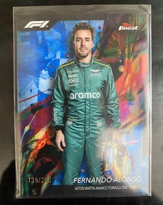 2024 Topps Finest Formula 1 F1 Fernando Alonso Common Blue /200 #97