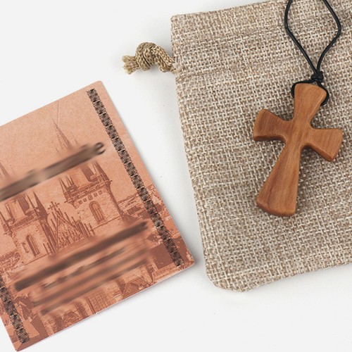 3 Pieces Wooden Cross Necklace Man Necklaces For Women Adjustable - Picture 7 of 11