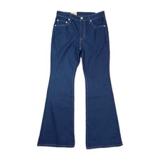 Levis 726 Flare Jeans NEW Indigo Blue Denim High Rise Dark Wash Size 29 30