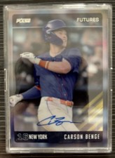 2025 Pulse Baseball Carson Benge Futures Auto /40 New York Mets AU RC