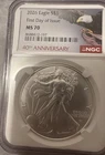 2026 American Silver Eagle MS-70 NGC (FDI, 40th Anniversary)