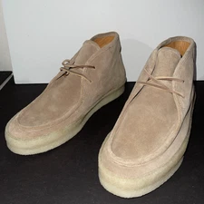 New Frye Astor Apron Moc Crep Suede Boots Men’s 9M Mushroom Sample Worn Once