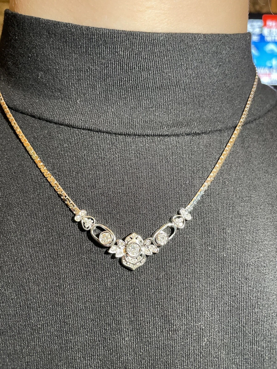 Ebay diamond hotsell necklace white gold