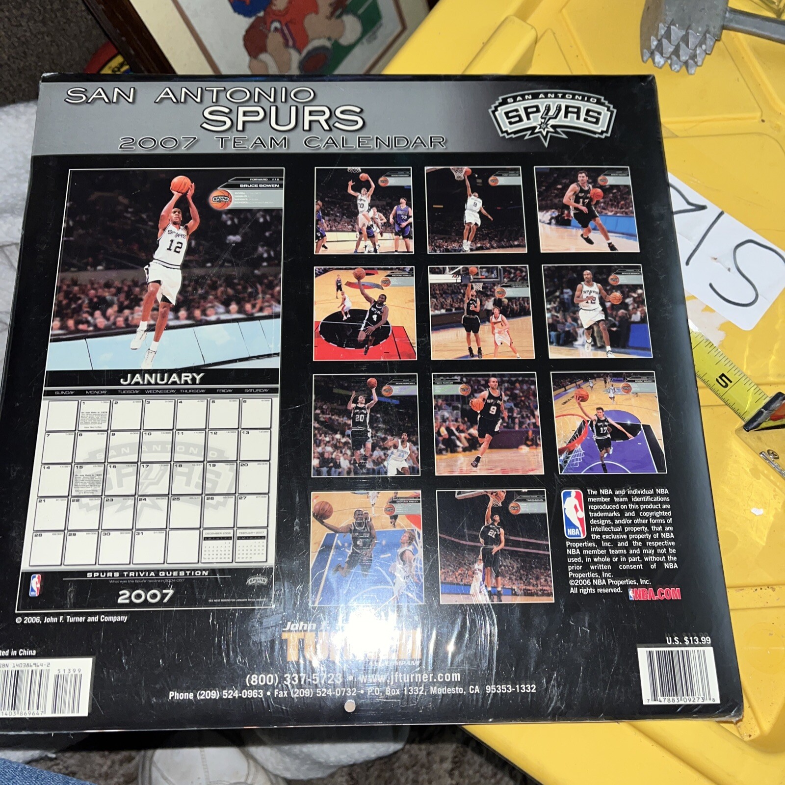 San Antonio Spurs 2007 12x12 Team Wall Calendar (Calendar) | eBay