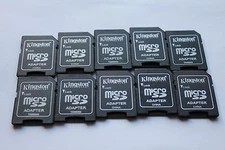 10 pcs Kingstons micro SD ADAPTERS for micro SD to become SD cards cell phones