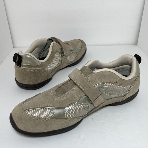 Easy Spirit Damen-Turnschuhe 8,5 M beige Leder ESGAILA Haken Schlaufe Riemen Komfort - Bild 7 von 10